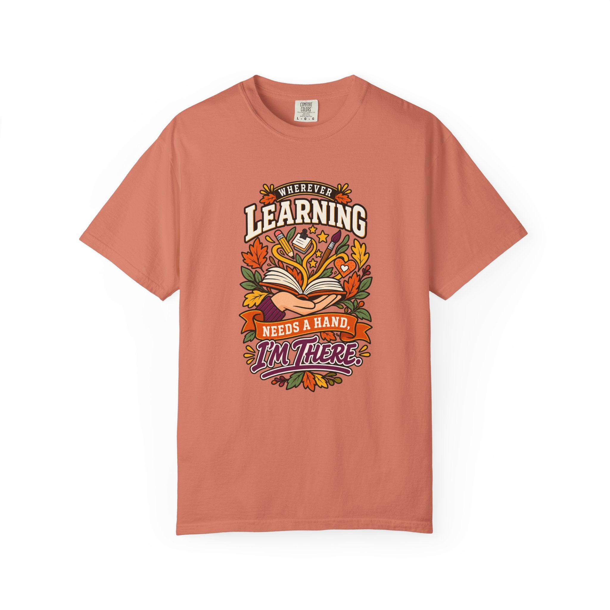 Wherever Learning Needs a Hand Teacher Heavyweight Tee 🍎📚