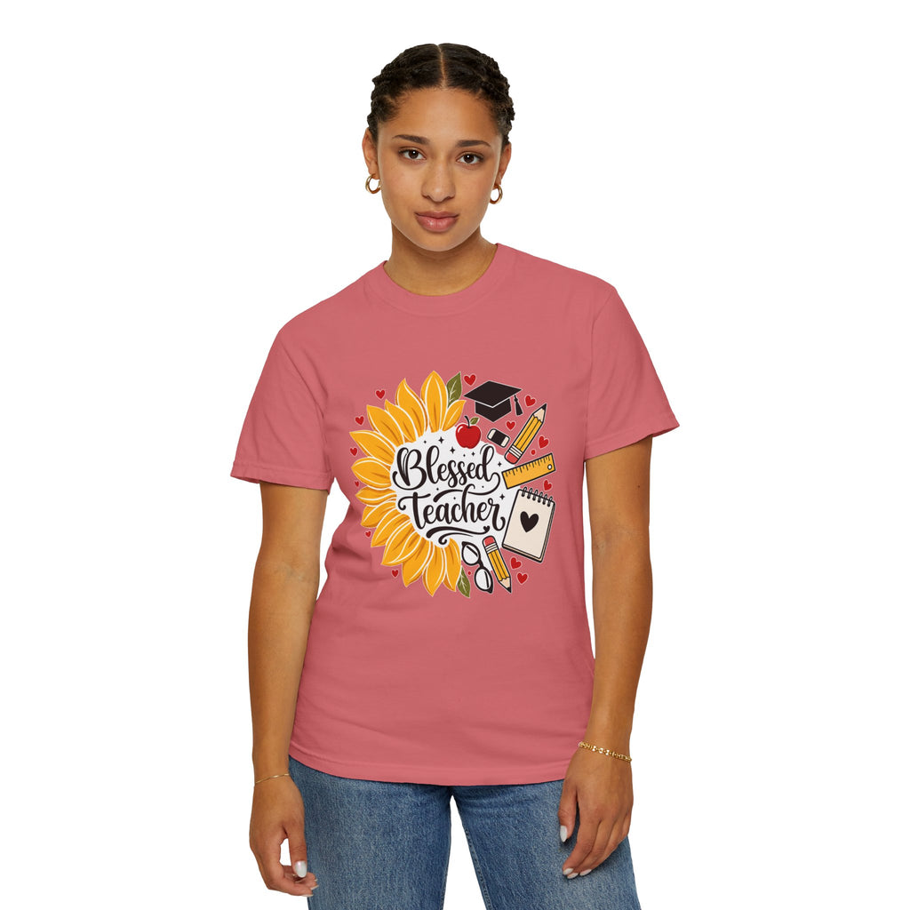 Blessed Teacher Heavyweight Tee 🌻📚✏️