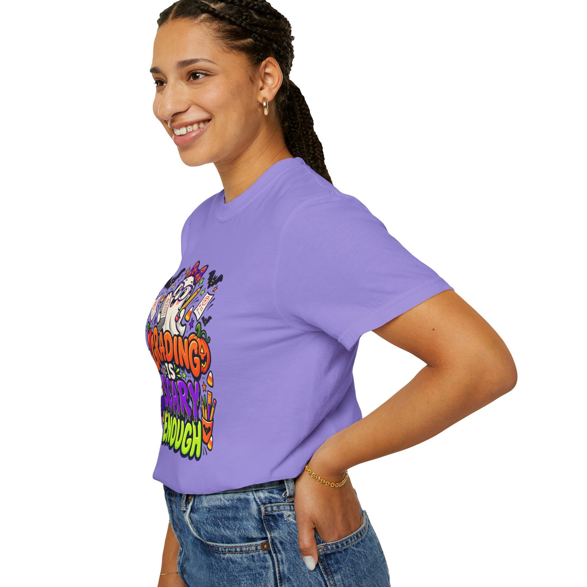 Grading Is Scary Enough T-Shirt — Halloween Teacher Funny Tee