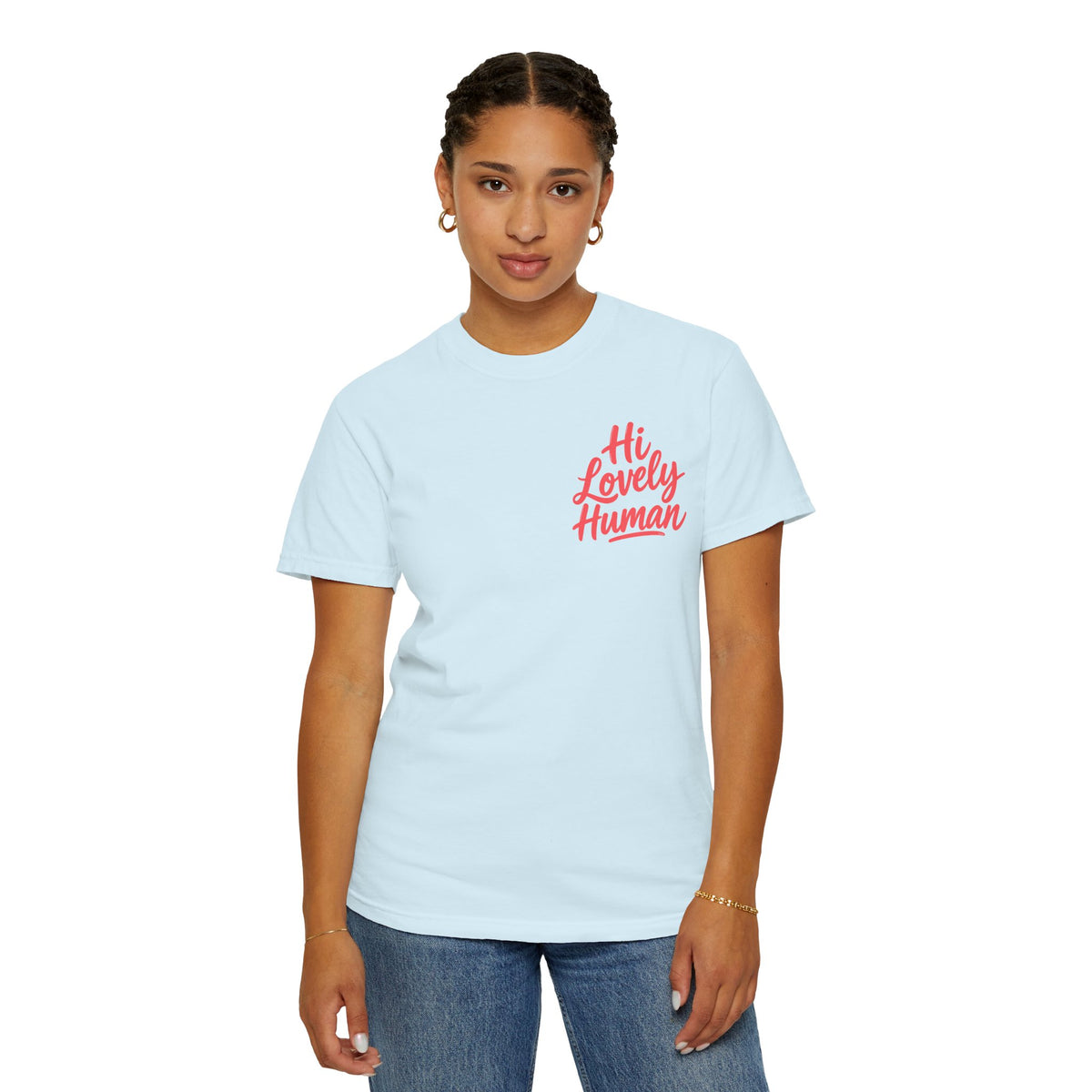 Hi Lovely Human Navy Garment-Dyed Comfort Colors® T-Shirt