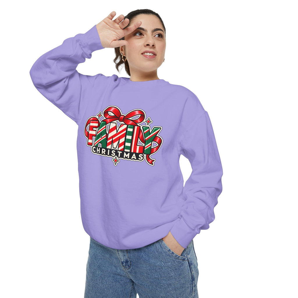 Family Christmas Candy Cane Holiday Sweatshirt