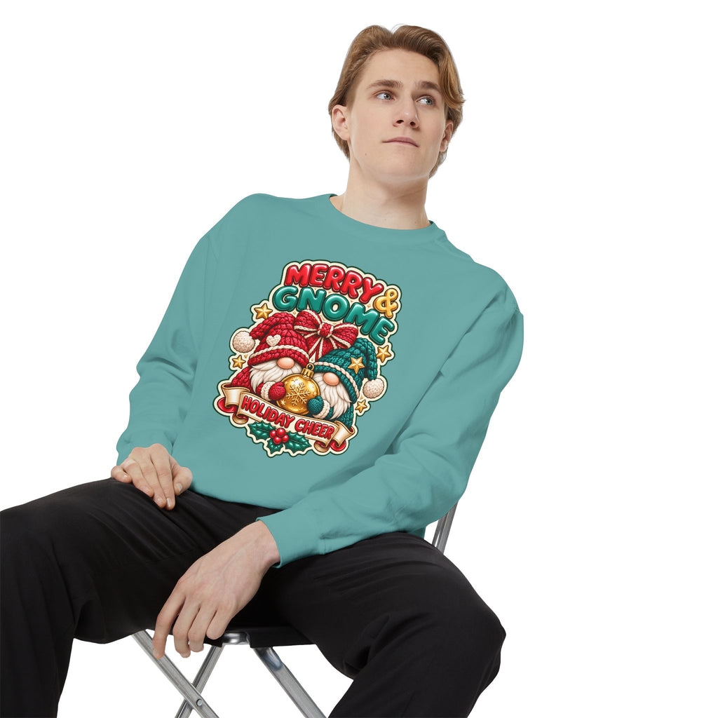 Merry and Gnome Holiday Cheer Sweatshirt — Cute Christmas Design