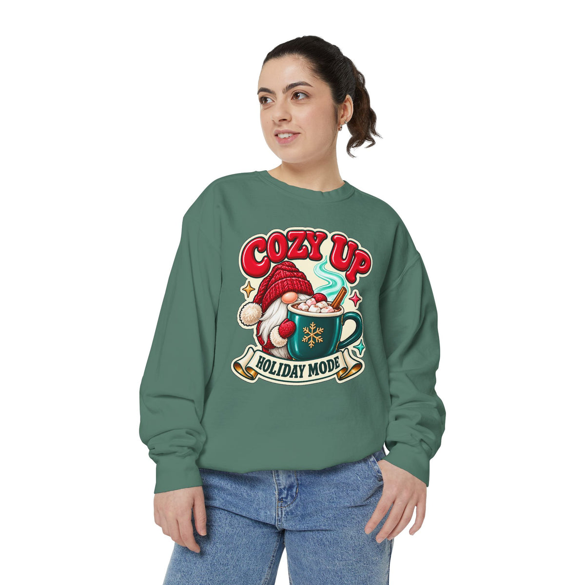 Cozy Up Christmas Mode Gnome Cocoa Sweatshirt
