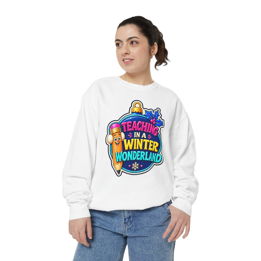 Teaching in a Winter Wonderland Christmas Sweatshirt