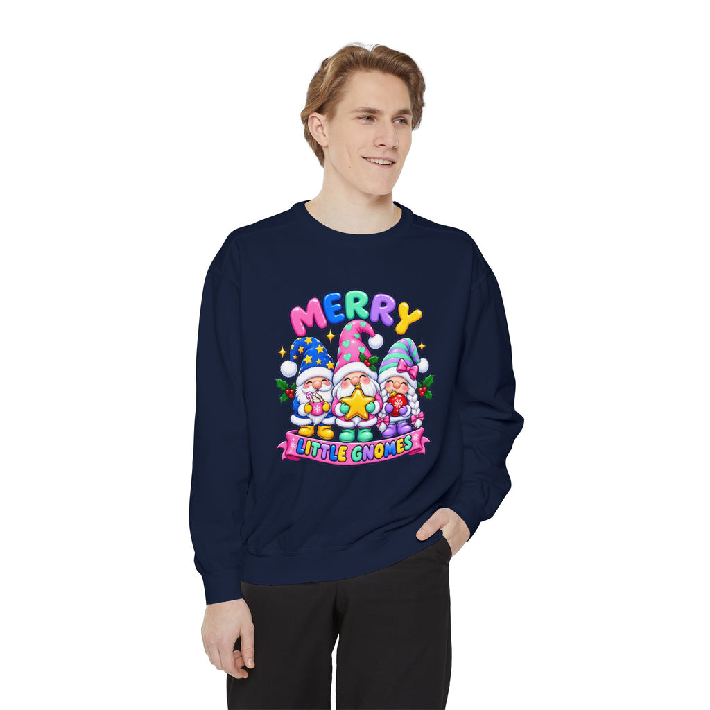 Merry Little Gnomes Sweatshirt Cute Christmas Holiday Crewneck