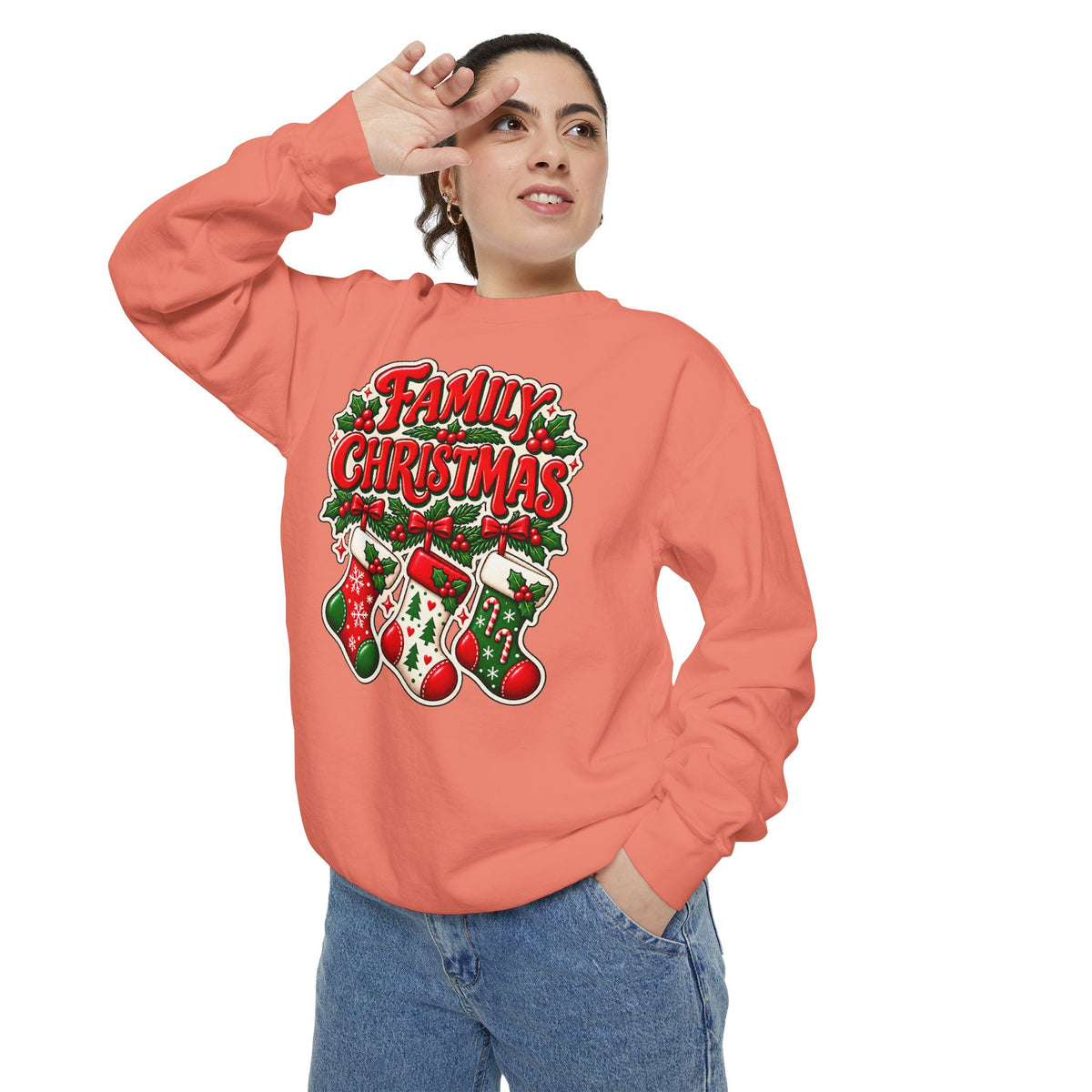 Family Christmas Stocking Holiday Sweatshirt