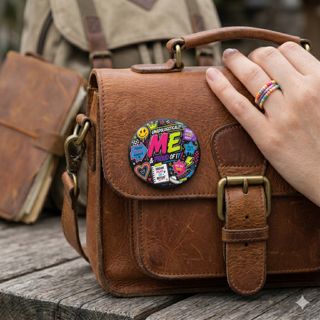 "Unapologetically Me" - Motivational Button Pin