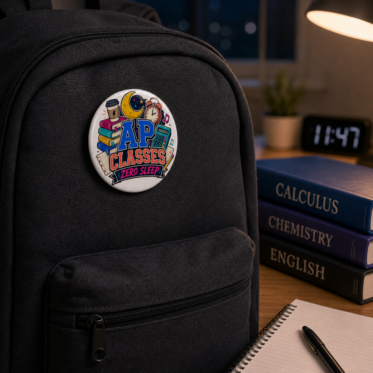 AP Classes "Zero Sleep" Student Pin