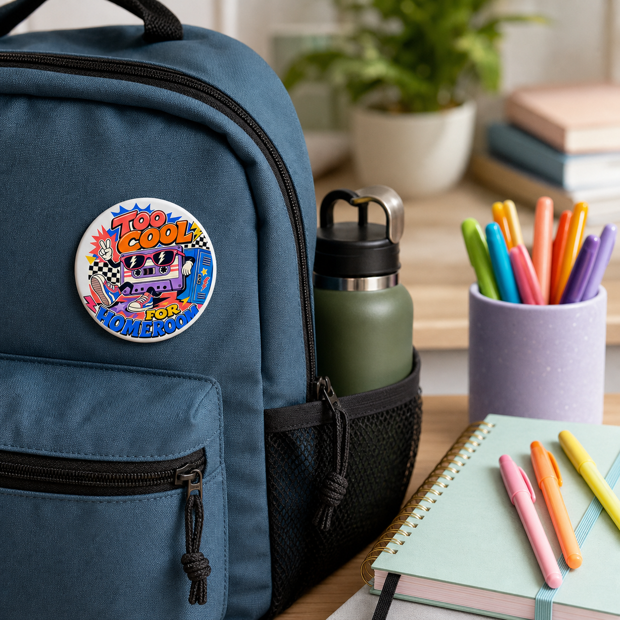 Too Cool for Homeroom - Funny School Pin