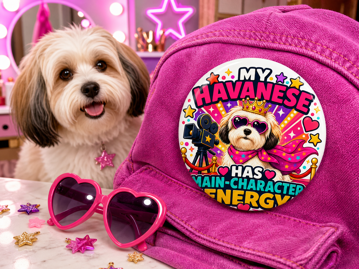 My Havanese Has Main-Character Energy Pin