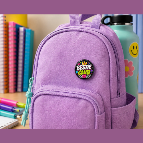 "Bestie Club"  Cute Friendship Badge