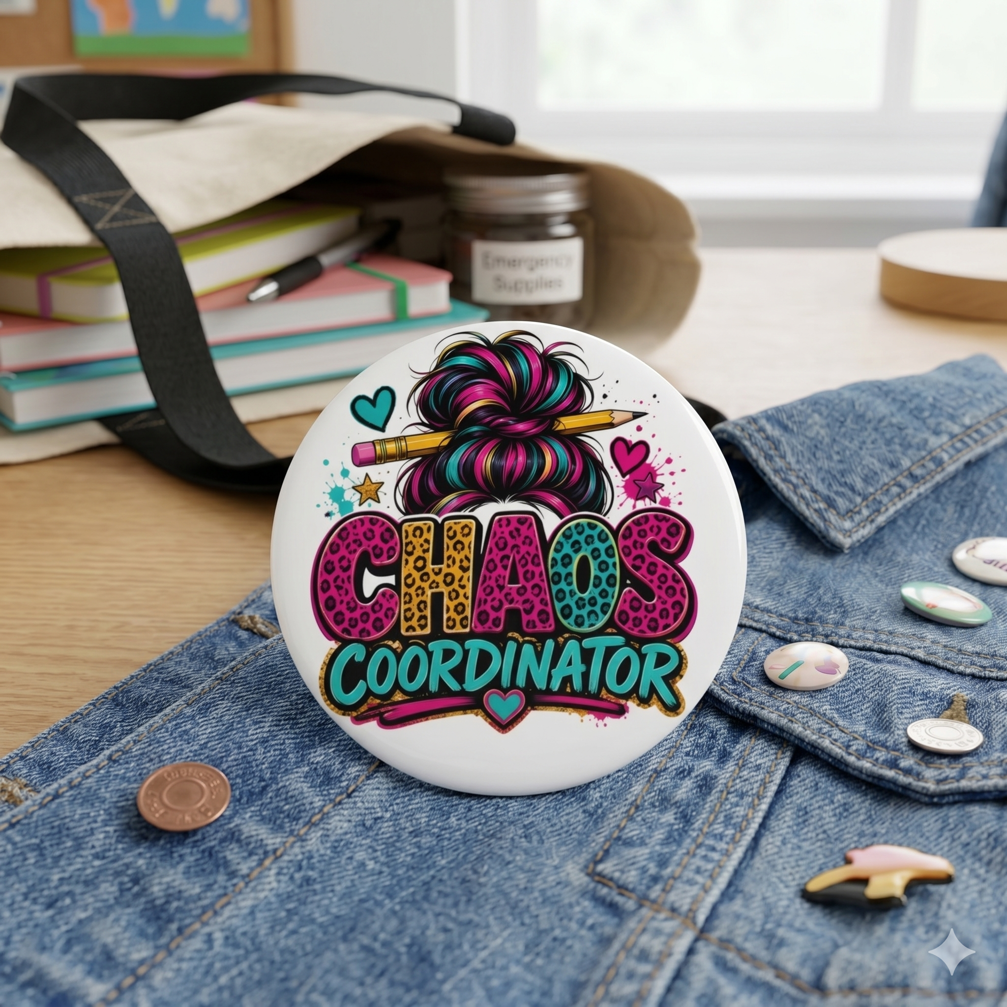 "Chaos Coordinator" Pin Button