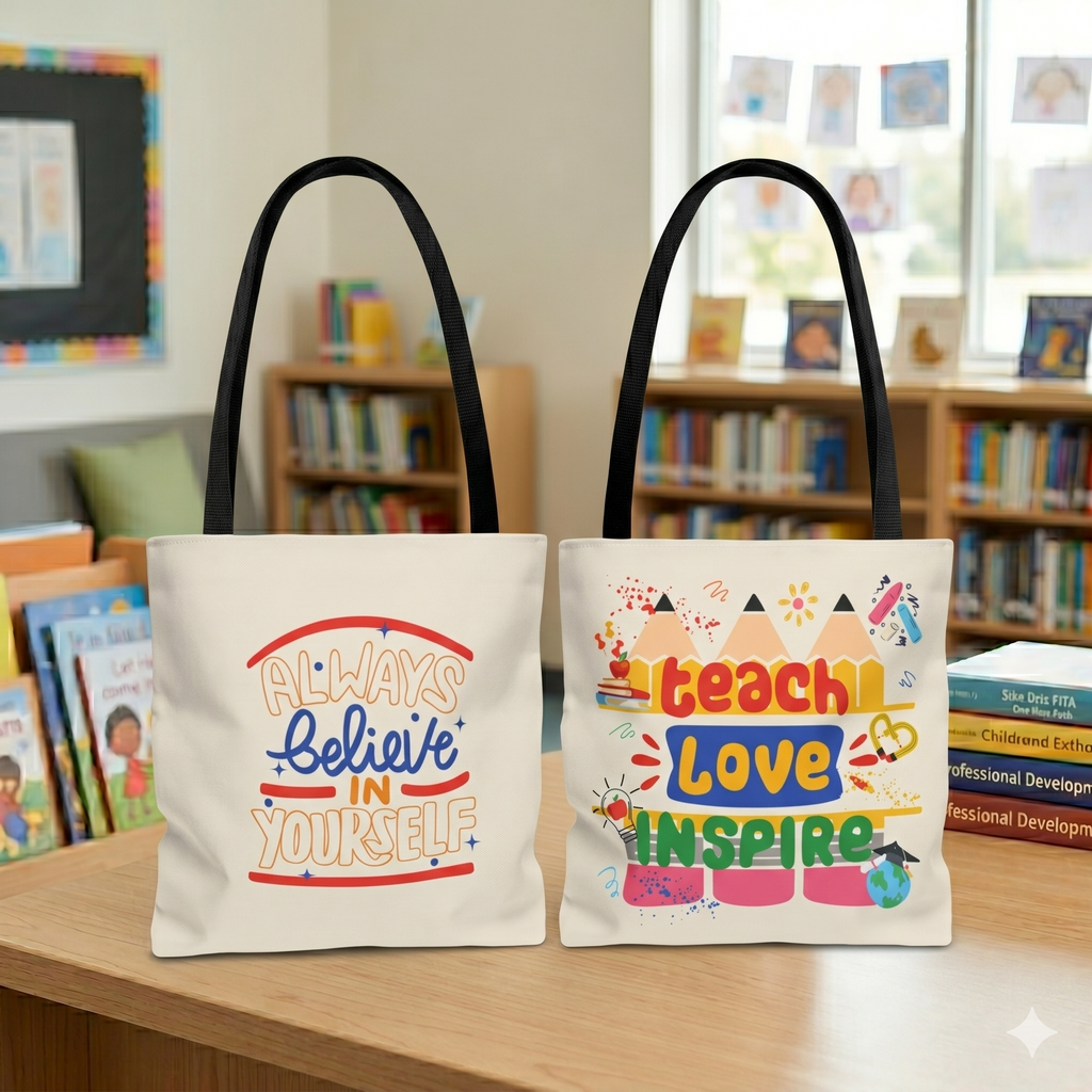 Teach Love Inspire - Double-Sided Teacher Tote Bag