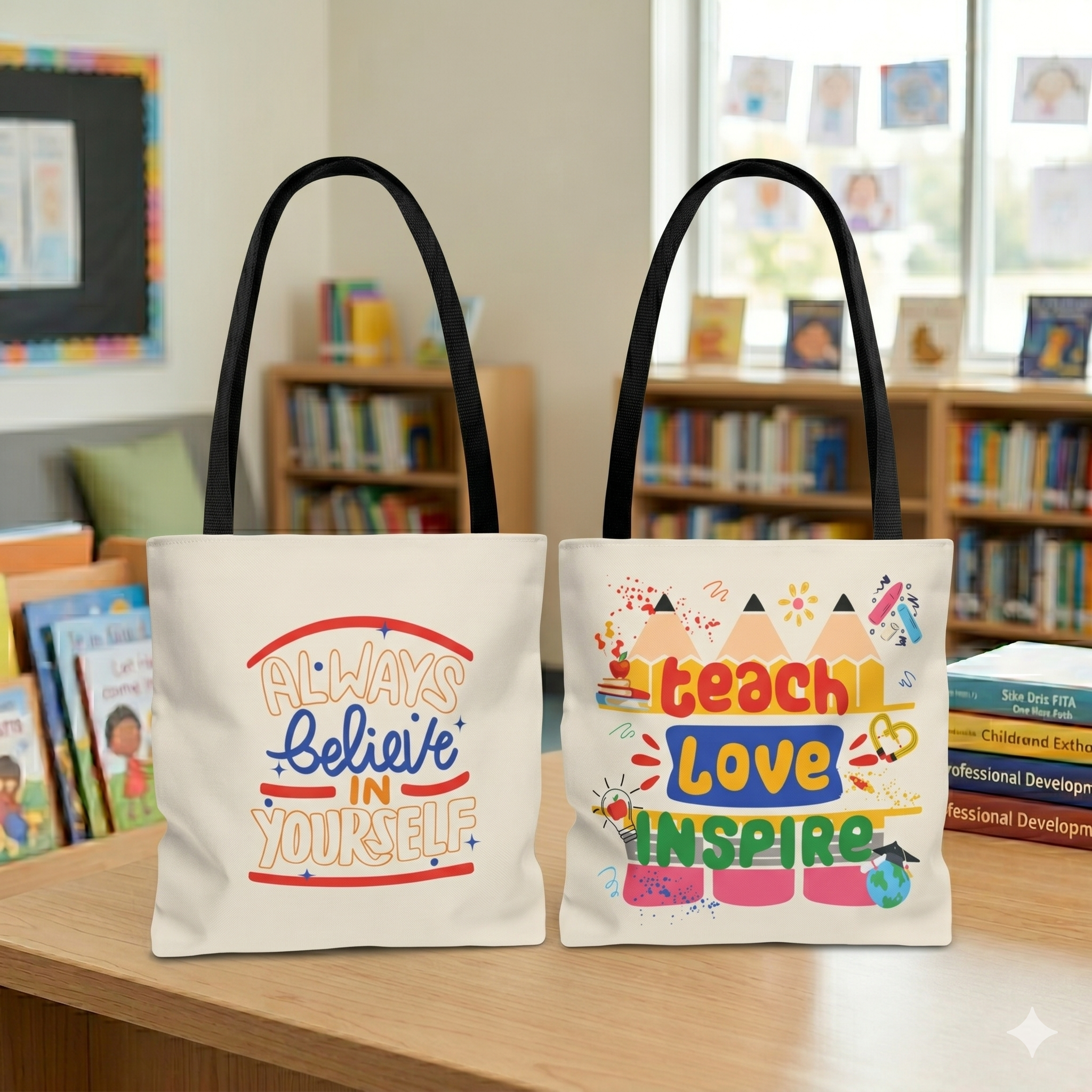 Teach Love Inspire - Double-Sided Teacher Tote Bag