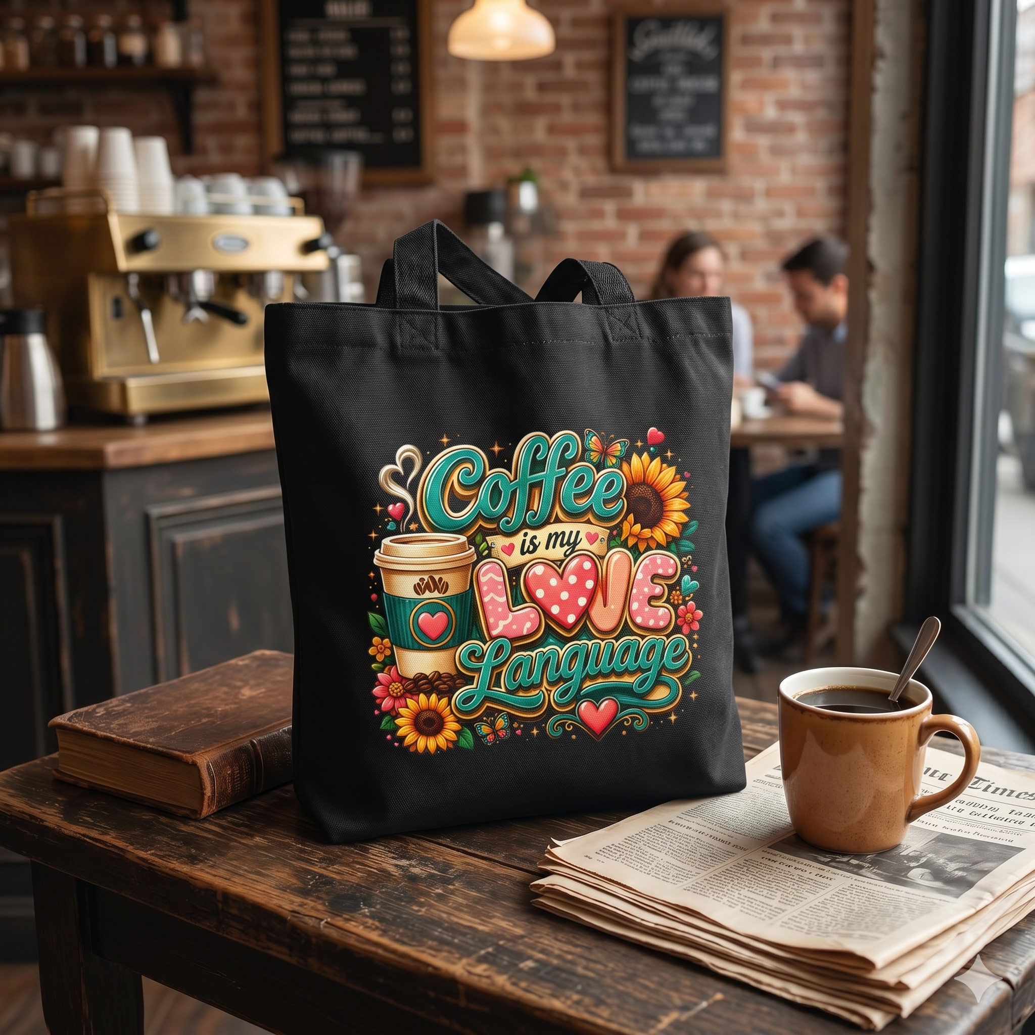 Coffee Is My Love Language - Coffee Lover Grocery Canvas Tote