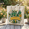 PTA Power Groovy Two-Tone School Volunteer Spirit Wear - Canvas Tote Bag