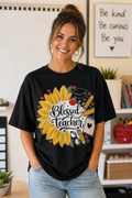 Blessed Teacher Heavyweight Tee 🌻📚✏️