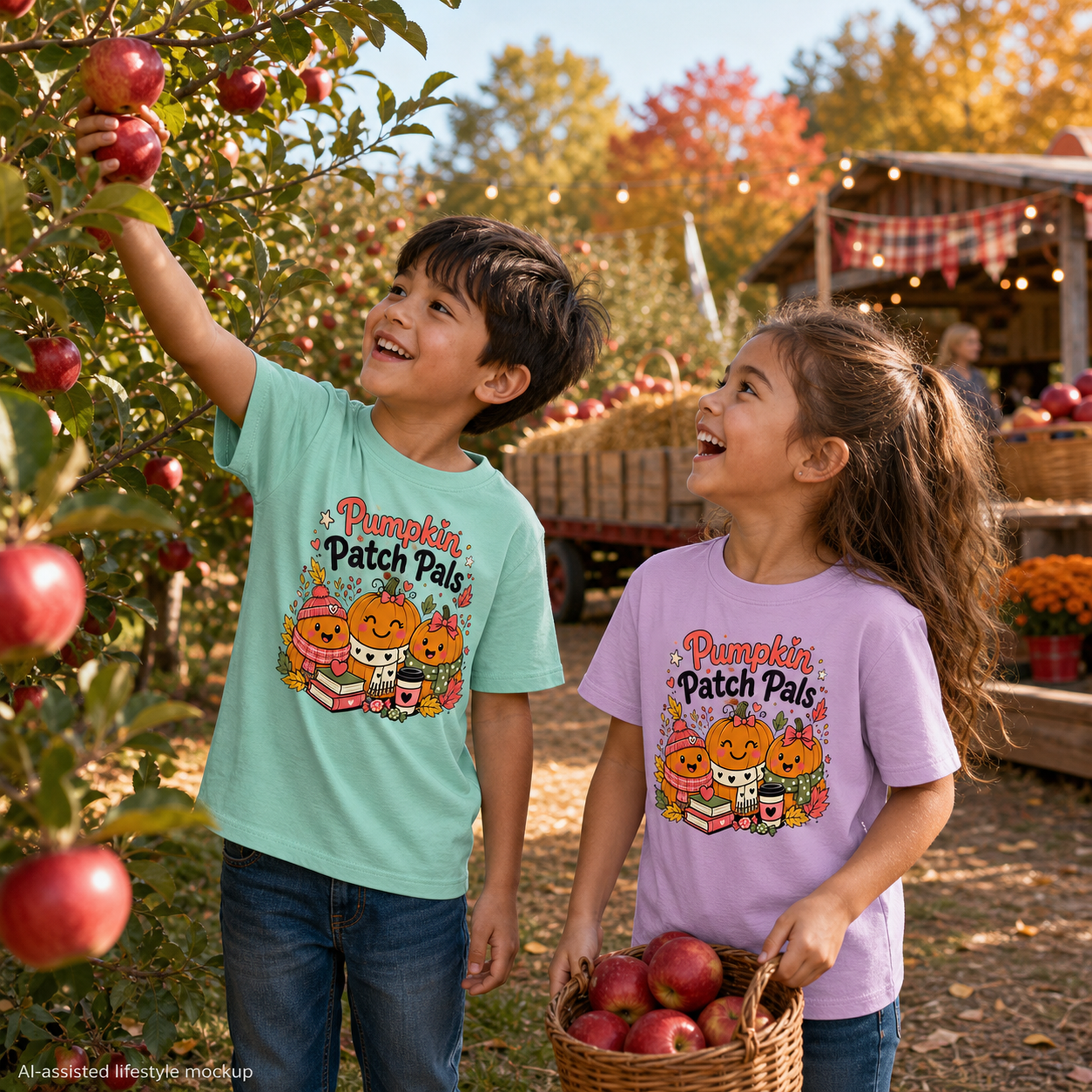 Pumpkin Patch Pals Youth Autumn Tee 🎃🍎