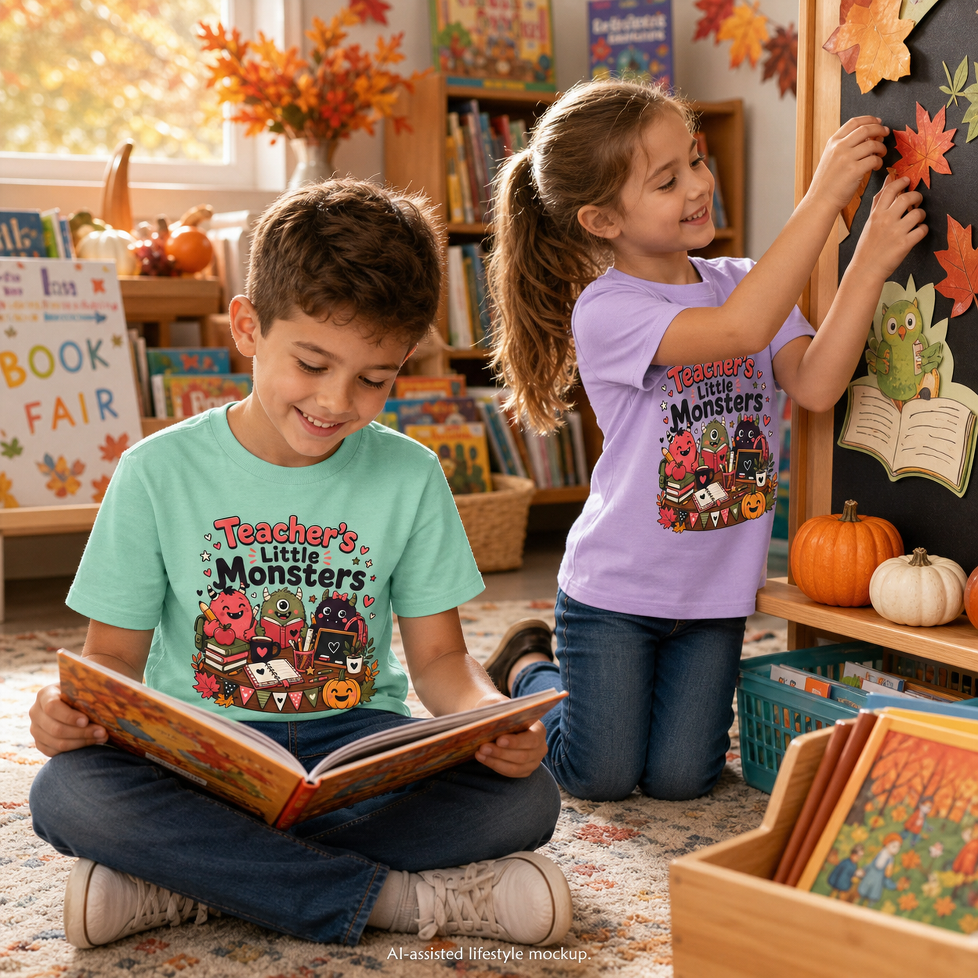 Teacher’s Little Monsters Youth Retro Tee 🍎📚