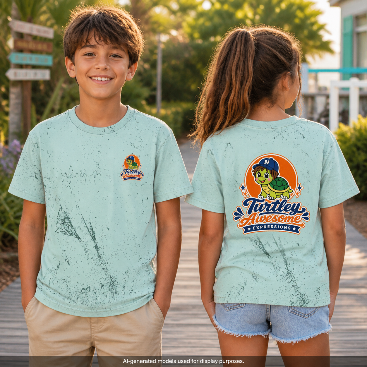 Turtley Awesome Distressed Youth Comfort Colors® Tee 🐢✨