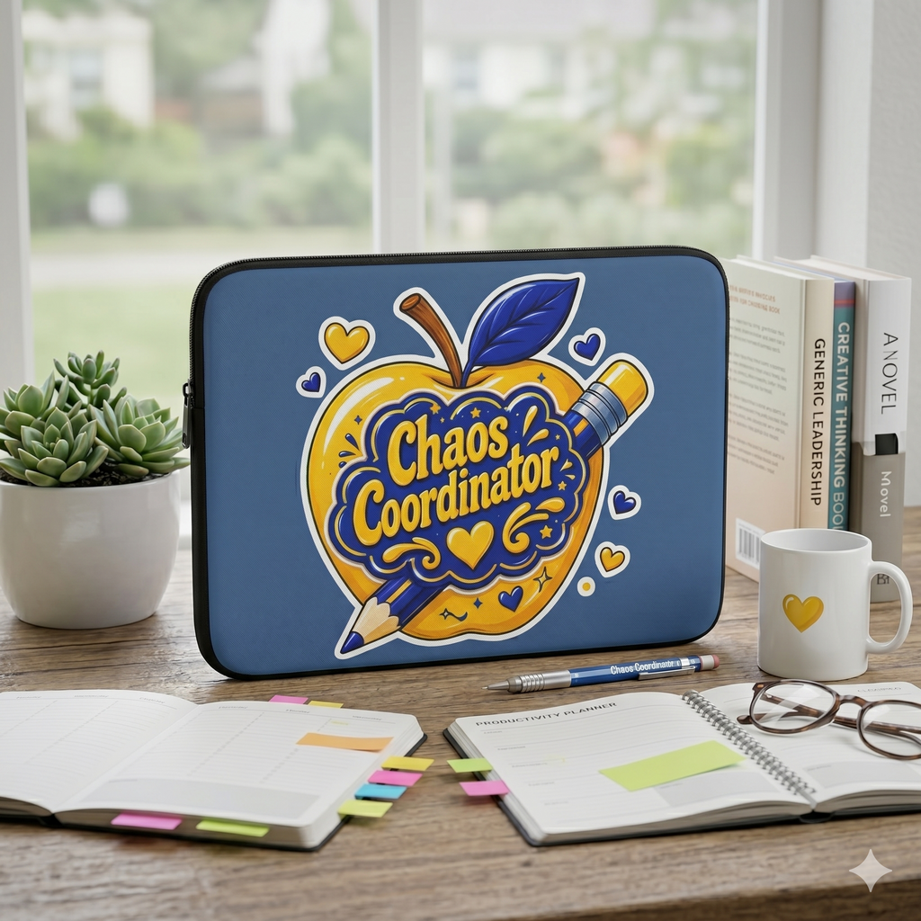 Chaos Coordinator - Vibrant Blue Apple Laptop & iPad Sleeve