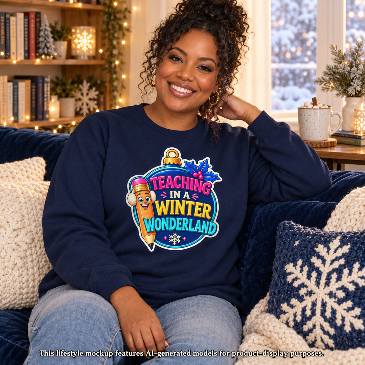 Teaching in a Winter Wonderland Christmas Sweatshirt