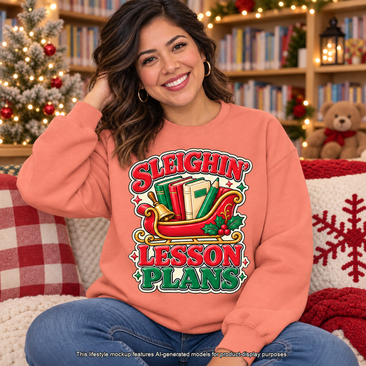 Sleighin’ Lesson Plans Christmas Teacher Sweatshirt