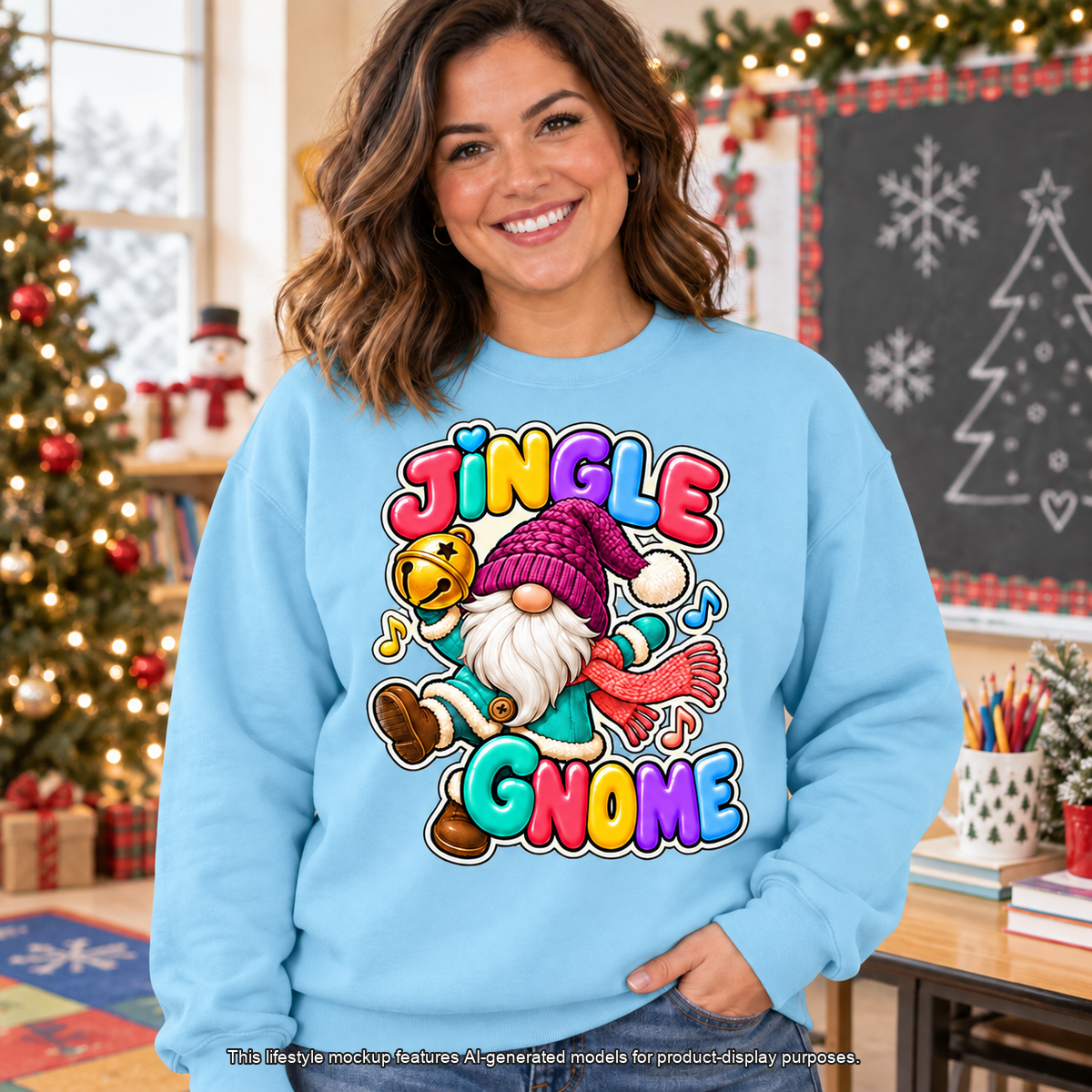 Jingle Gnome Christmas Sweatshirt 🔔🎶🧙‍♂️