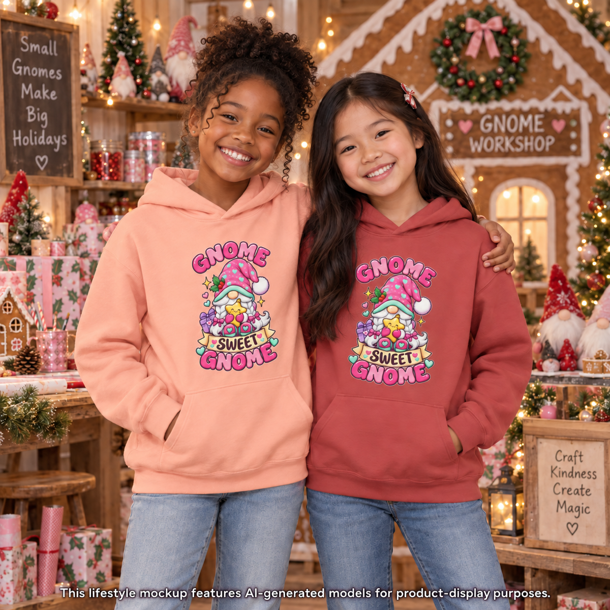 Gnome Sweet Gnome Youth Christmas Hoodie