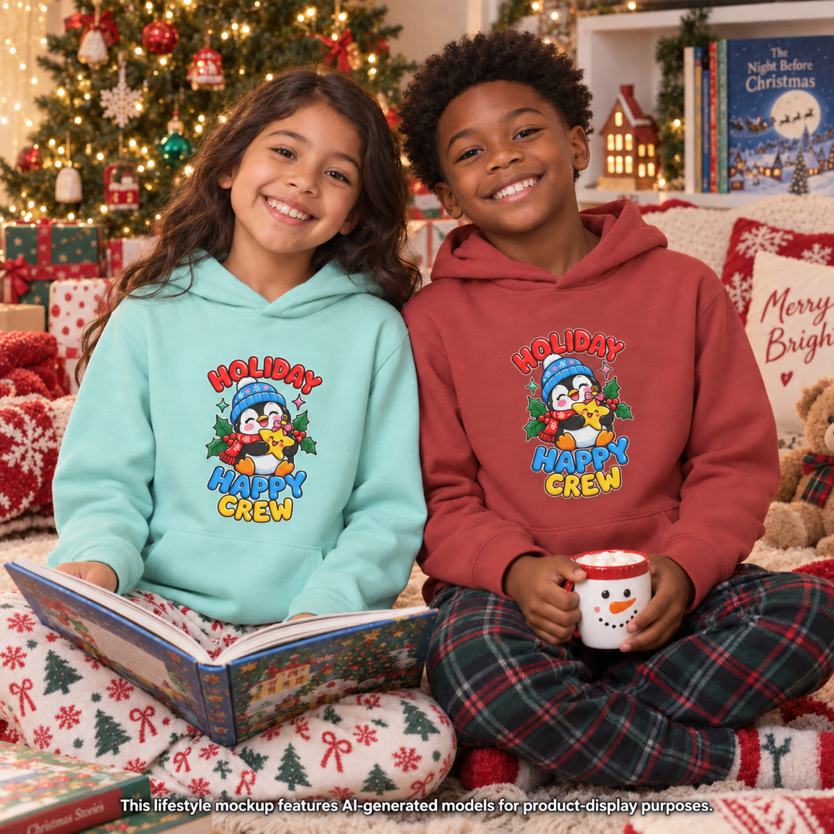 Christmas Happy Crew Youth Hoodie