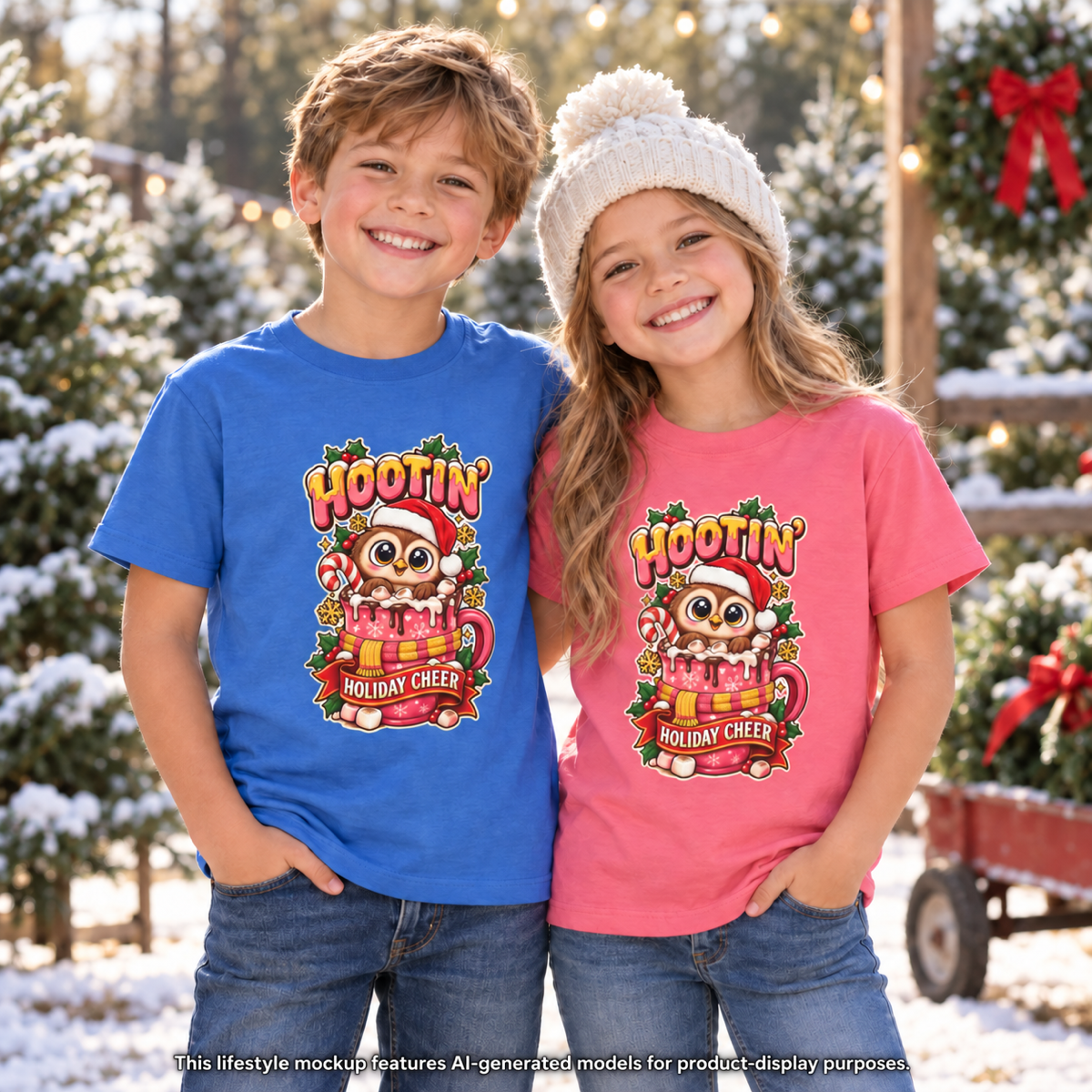 Hootin’ Christmas Cheer Youth Tee