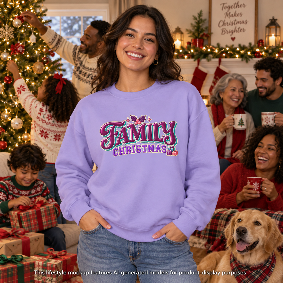 Family Christmas Retro Holiday Sweatshirt