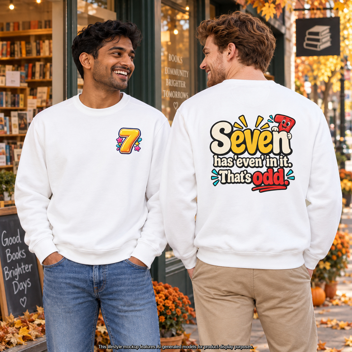 Seven Has “Even” in It, That’s Odd Sweatshirt | Funny Number 7 Crewneck 7️⃣🤔