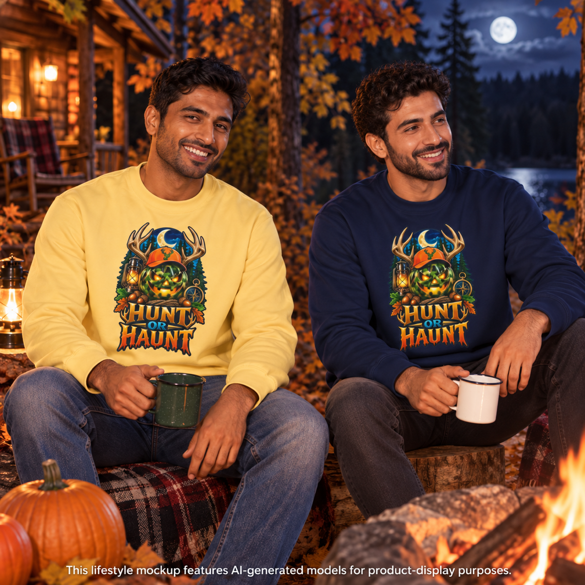 Hunt or Haunt Halloween Sweatshirt 🎃🍂 | Pumpkin Outdoor Crewneck