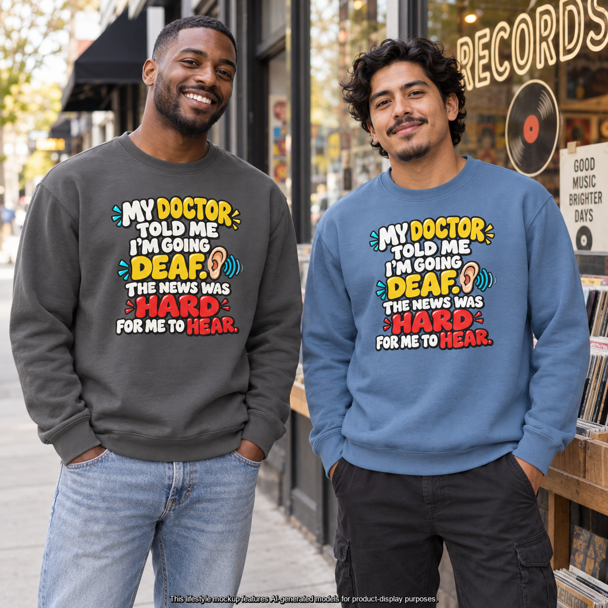 My Doctor Told Me I’m Going Deaf Sweatshirt | Funny Hearing Pun 👂🔊