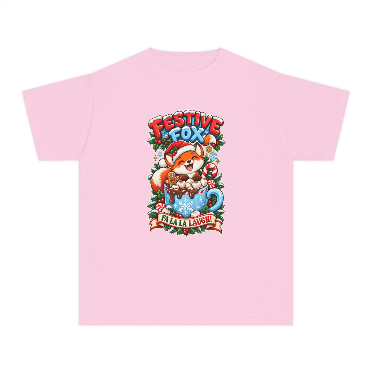 Festive Fox “Fala La Laugh!” Youth Christmas Tee