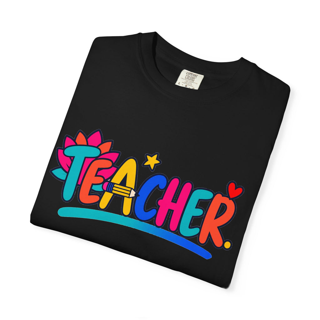 Colorful Teacher Comfort Colors® Heavyweight Tee 🍎✏️