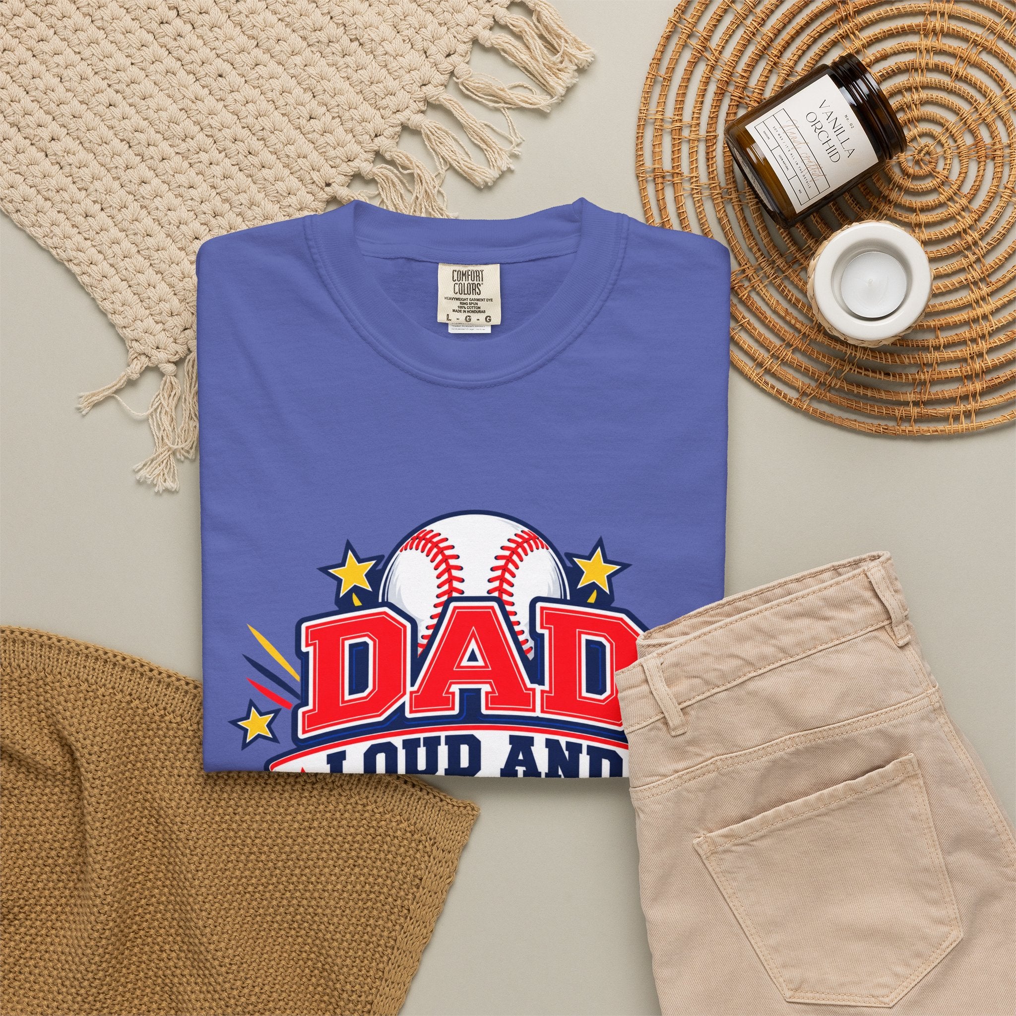 Baseball Dad Loud and Proud Comfort Colors® Tee ⚾️⭐