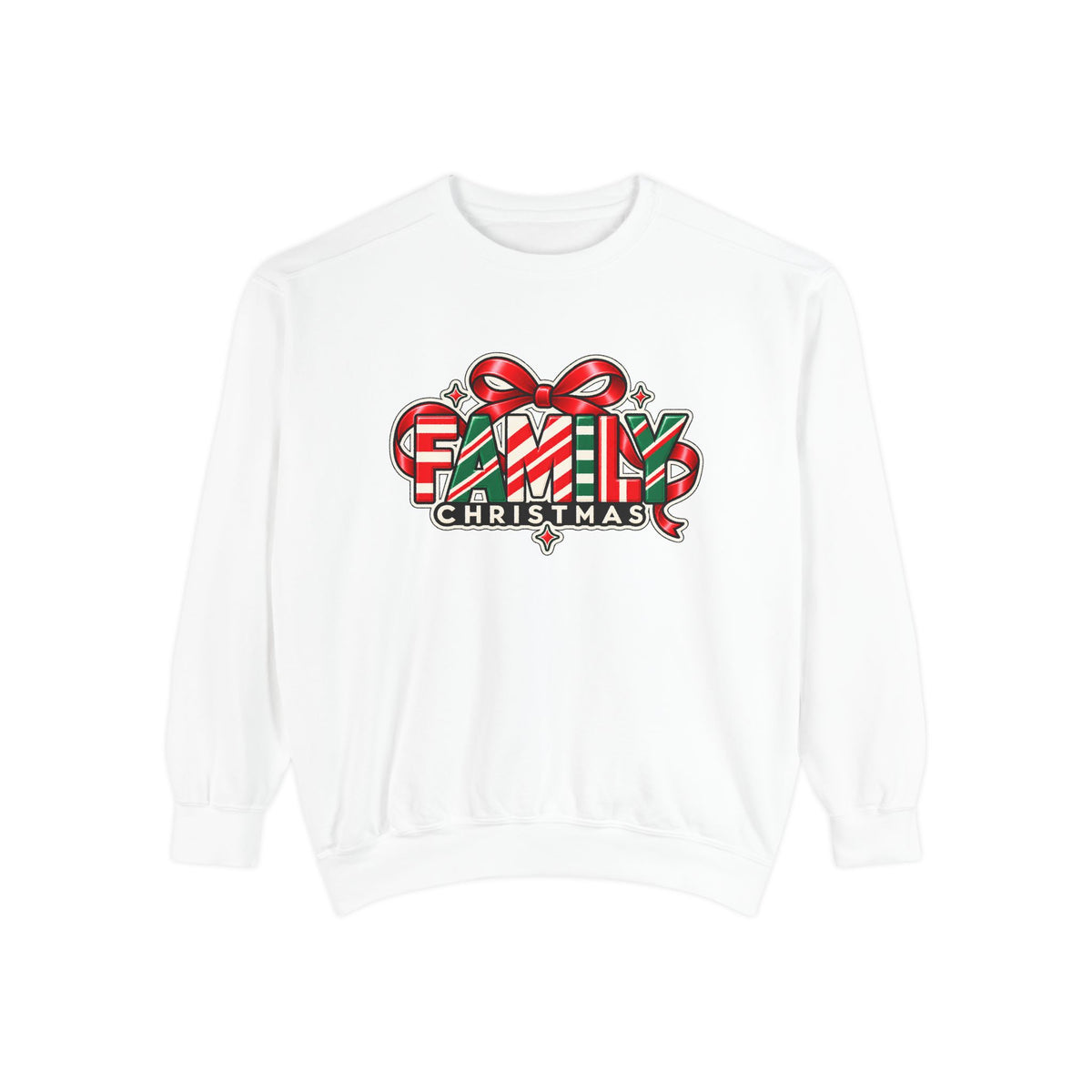 Family Christmas Candy Cane Holiday Sweatshirt