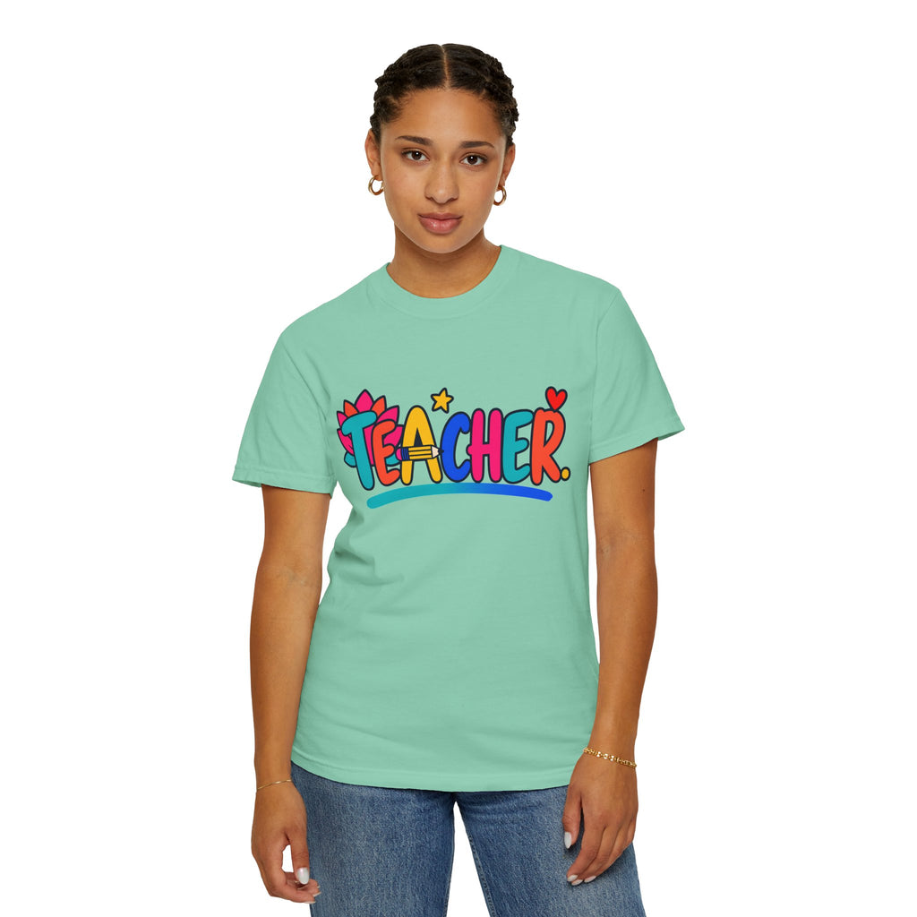 Colorful Teacher Comfort Colors® Heavyweight Tee 🍎✏️