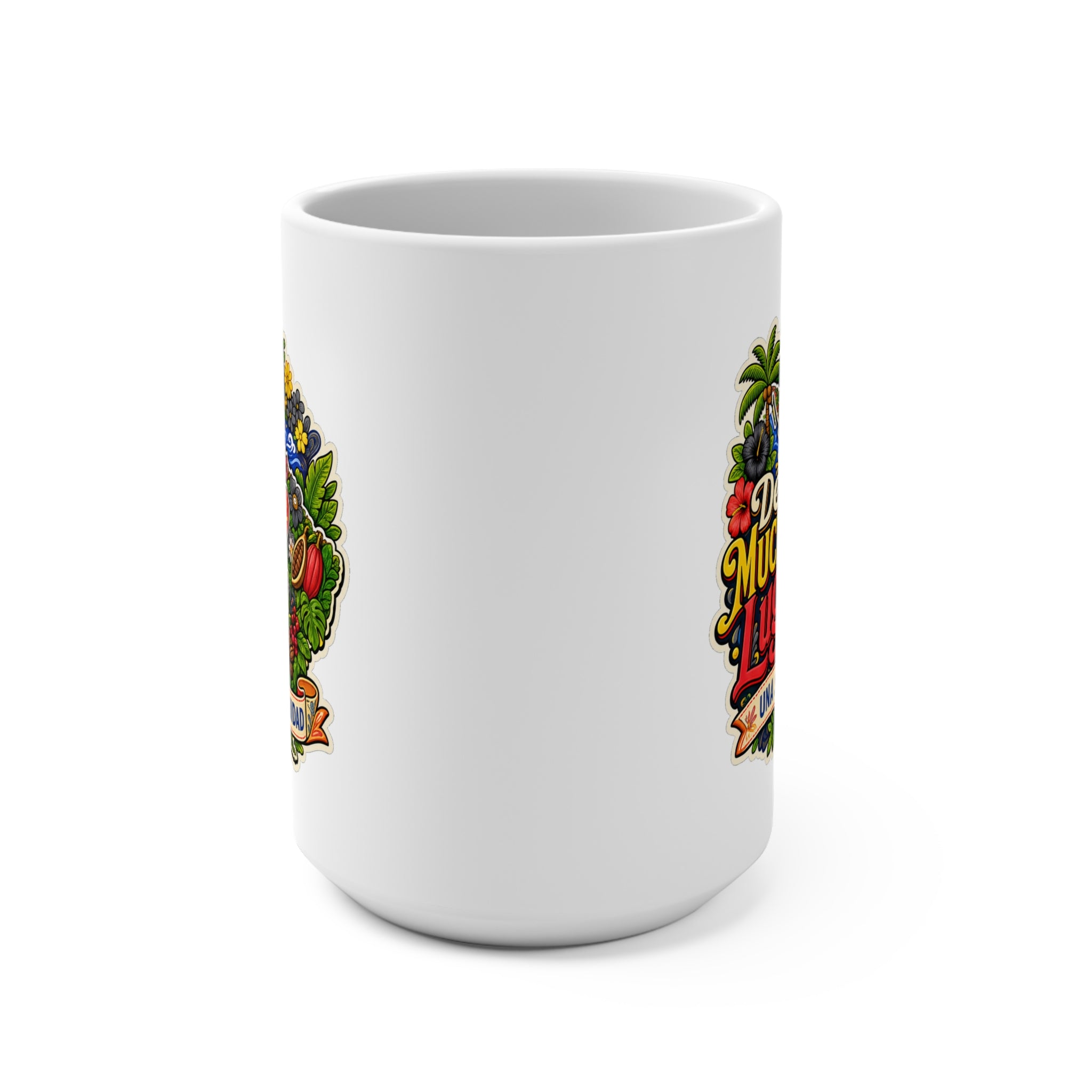 De Muchos Lugares Mug - Una Sola Comunidad Coffee Cup - Latino Heritage Gift for Hispanic Families, Immigrants and Culture Lovers