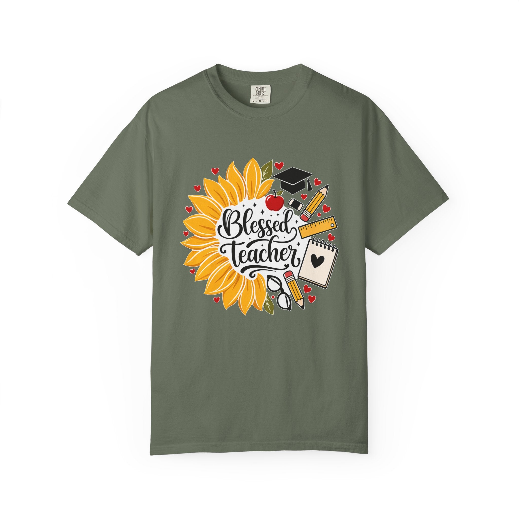 Blessed Teacher Heavyweight Tee 🌻📚✏️
