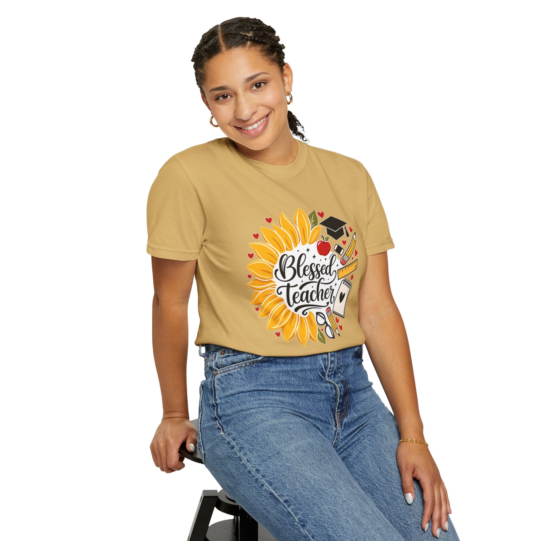 Blessed Teacher Heavyweight Tee 🌻📚✏️
