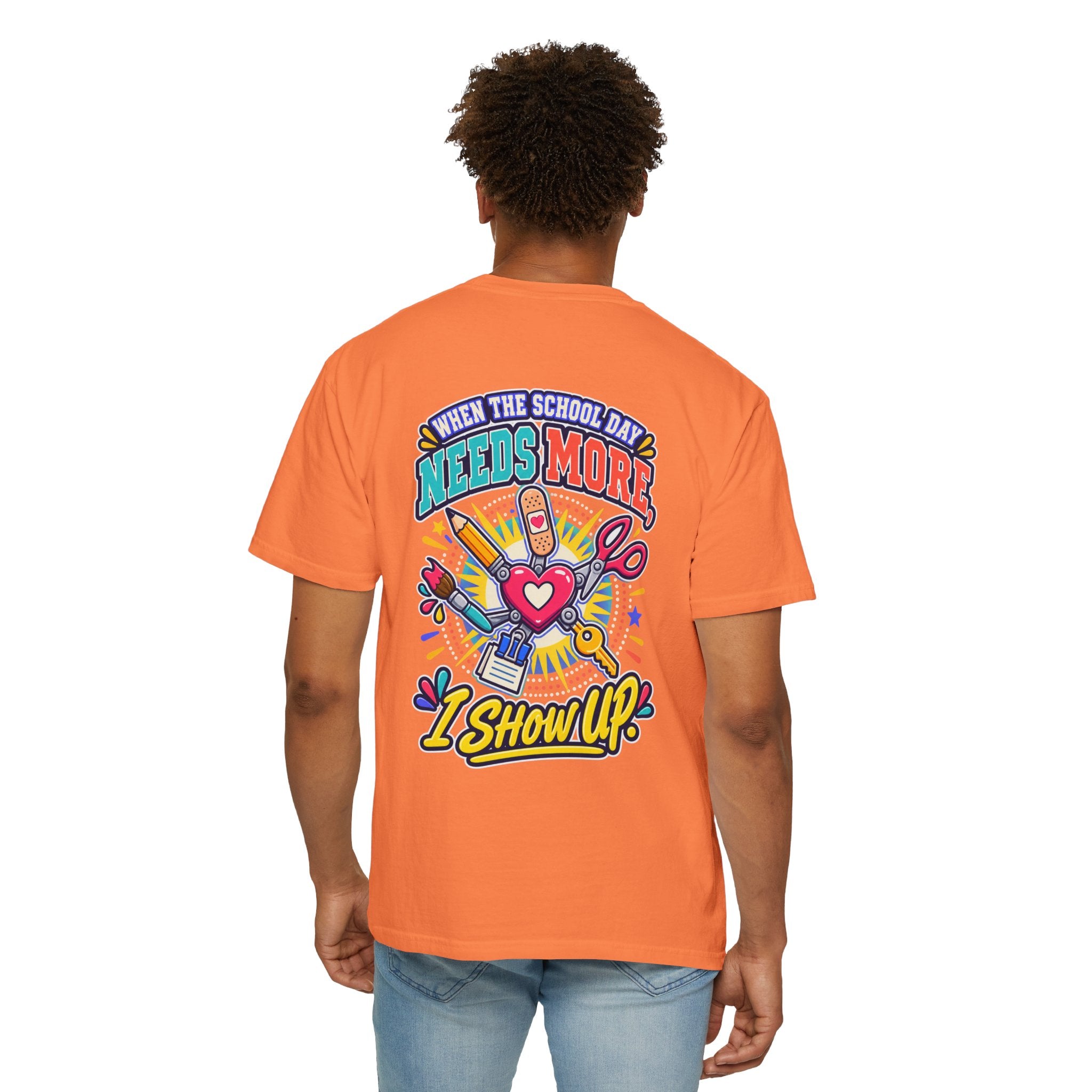 Here to Help School Support Staff Comfort Colors® Tee 🍎✏️