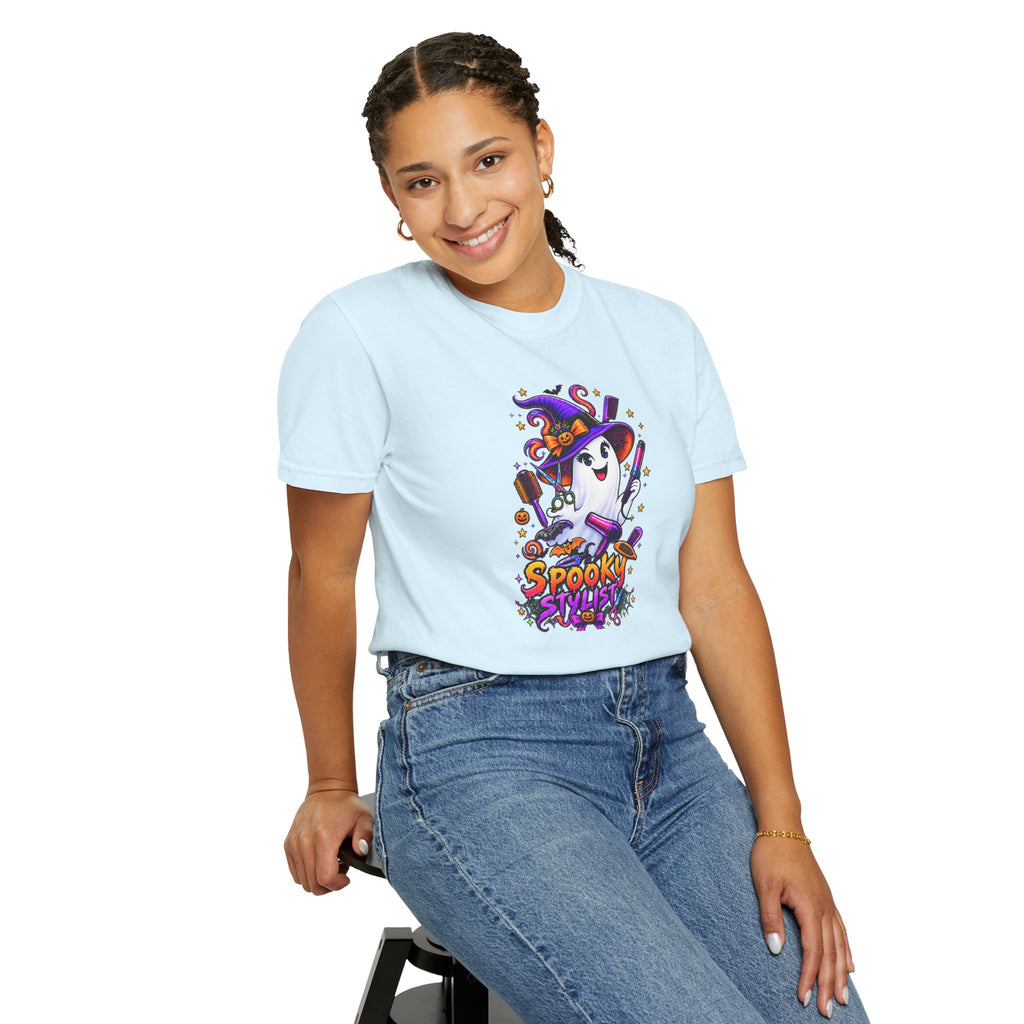 Spooky Stylist Halloween Tee – Adult Unisex Beauty Salon Party Shirt