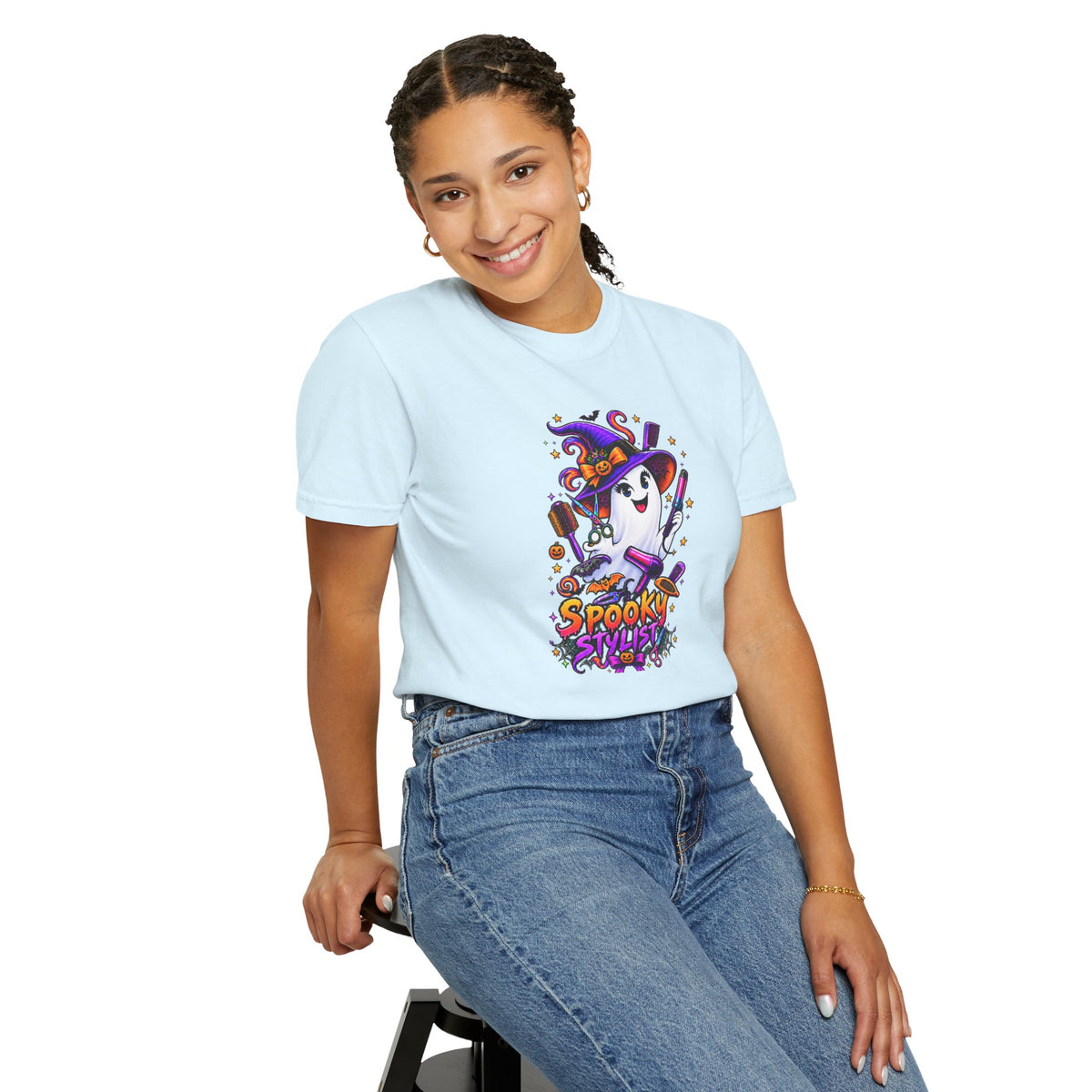 Spooky Stylist Halloween Tee – Adult Unisex Beauty Salon Party Shirt