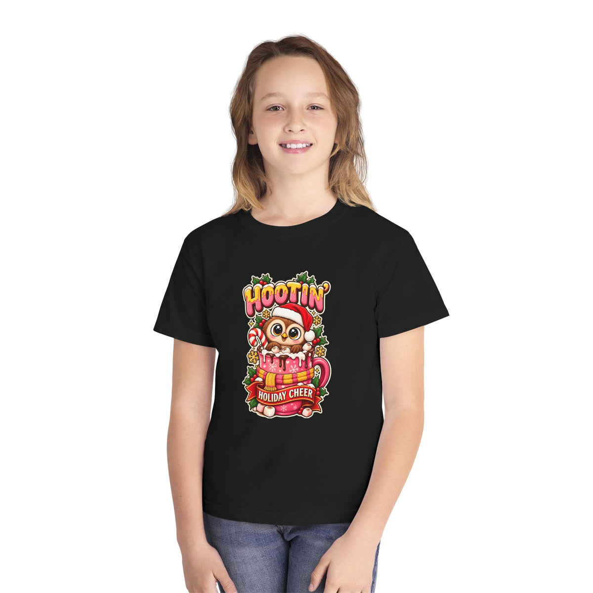 Hootin’ Christmas Cheer Youth Tee