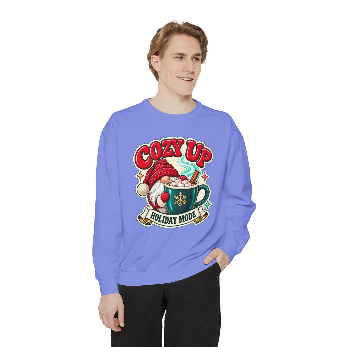 Cozy Up Christmas Mode Gnome Cocoa Sweatshirt