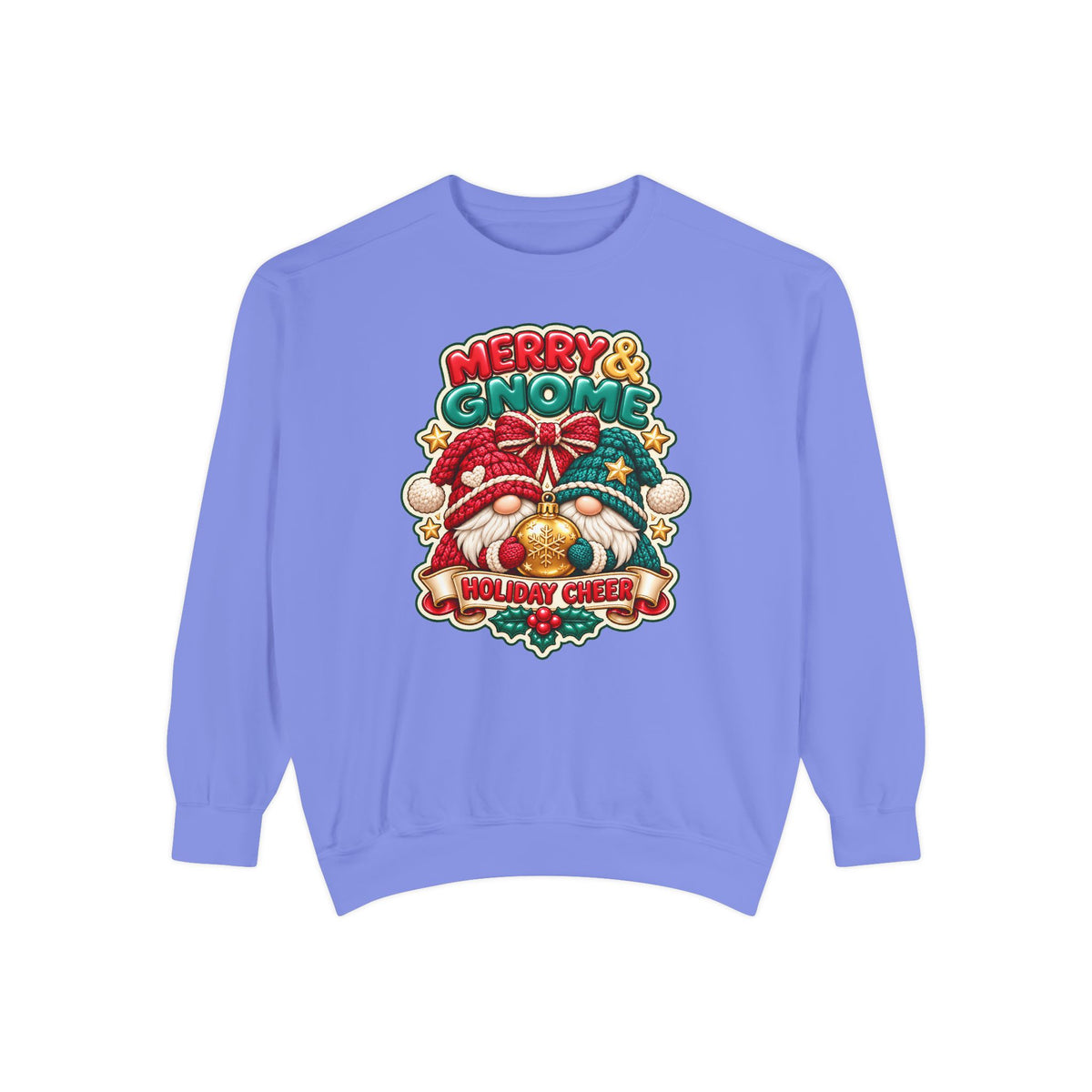 Merry and Gnome Holiday Cheer Sweatshirt — Cute Christmas Design