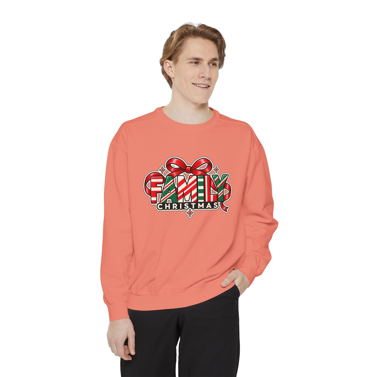 Family Christmas Candy Cane Holiday Sweatshirt